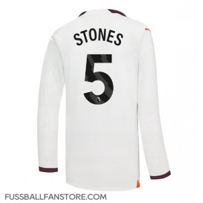 Manchester City John Stones #5 Replik Auswärtstrikot 2023-24 Langarm